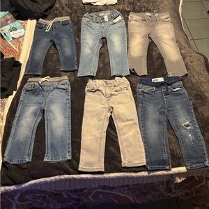 OshKosh B'gosh ol navy  Kids Jeans Collection - Blue and Tan 6 pairs  18 mths